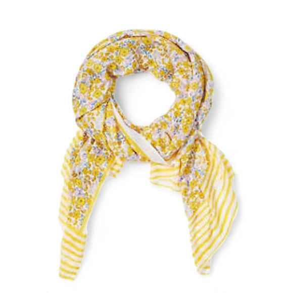 LOFT Accessories - NWOT Loft Yellow Floral Scarf 50% rayon 50% Modal